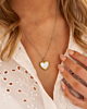 gouden hartjes ketting met parelmoer hanger