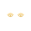 Lucky eye stud oorbellen goudkleurig