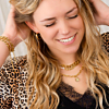 Mix van parels en chains ketting om hals