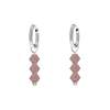 Earrings triple lila beads