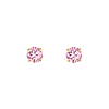 Oorknopjes pink stone goudkleurig