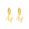 Oorringetjes met initial kleur goud