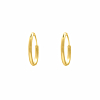 Oorringetjes Sterling Zilver 14 mm Verguld