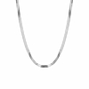 Plat kettinkje zilver