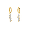 Earrings glam stones goldplated