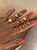 Influencer ring heart goudkleurig
