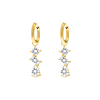Oorbellen gemstones goudkleurig
