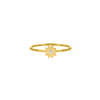 Sterretjes ketting met steentje gold plated