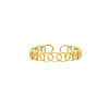 Vintage chain ring goudkleurig