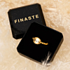 Gouden vintage ring met gravering 