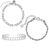 Chain Armbanden Set Kleur Zilver