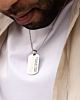Dog tag ketting met naam en datum
