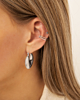 Ear party met dubbele ear cuff zilver