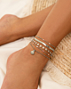Flower anklet pink
