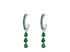 Exclusive emerald drop earrings