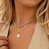 Zilveren necklaceparty met snake ketting