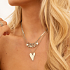 Zilveren necklaceparty met hartjes