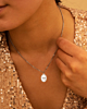 Vintage initial ketting met letters gegraveerd