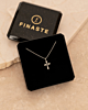 Zilveren vintage kruisjes ketting in sieradendoosje
