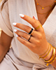 Zwart met gouden ringen mix en match