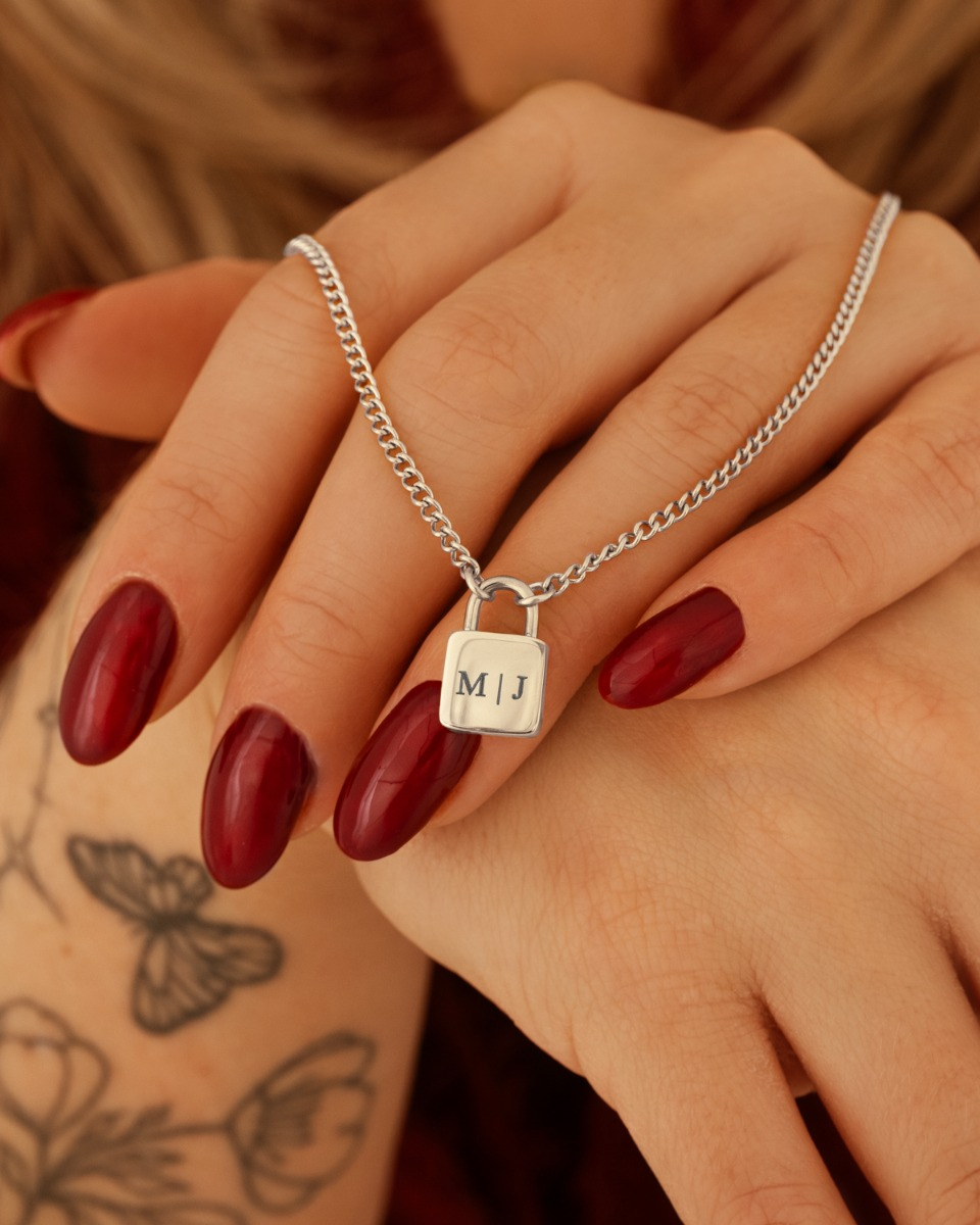 Zilveren ketting slotje