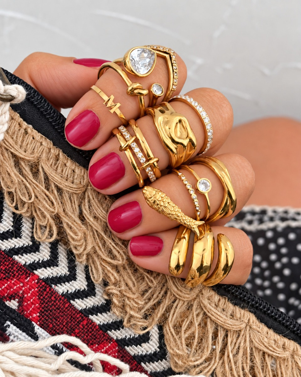 gouden ringen combinatie