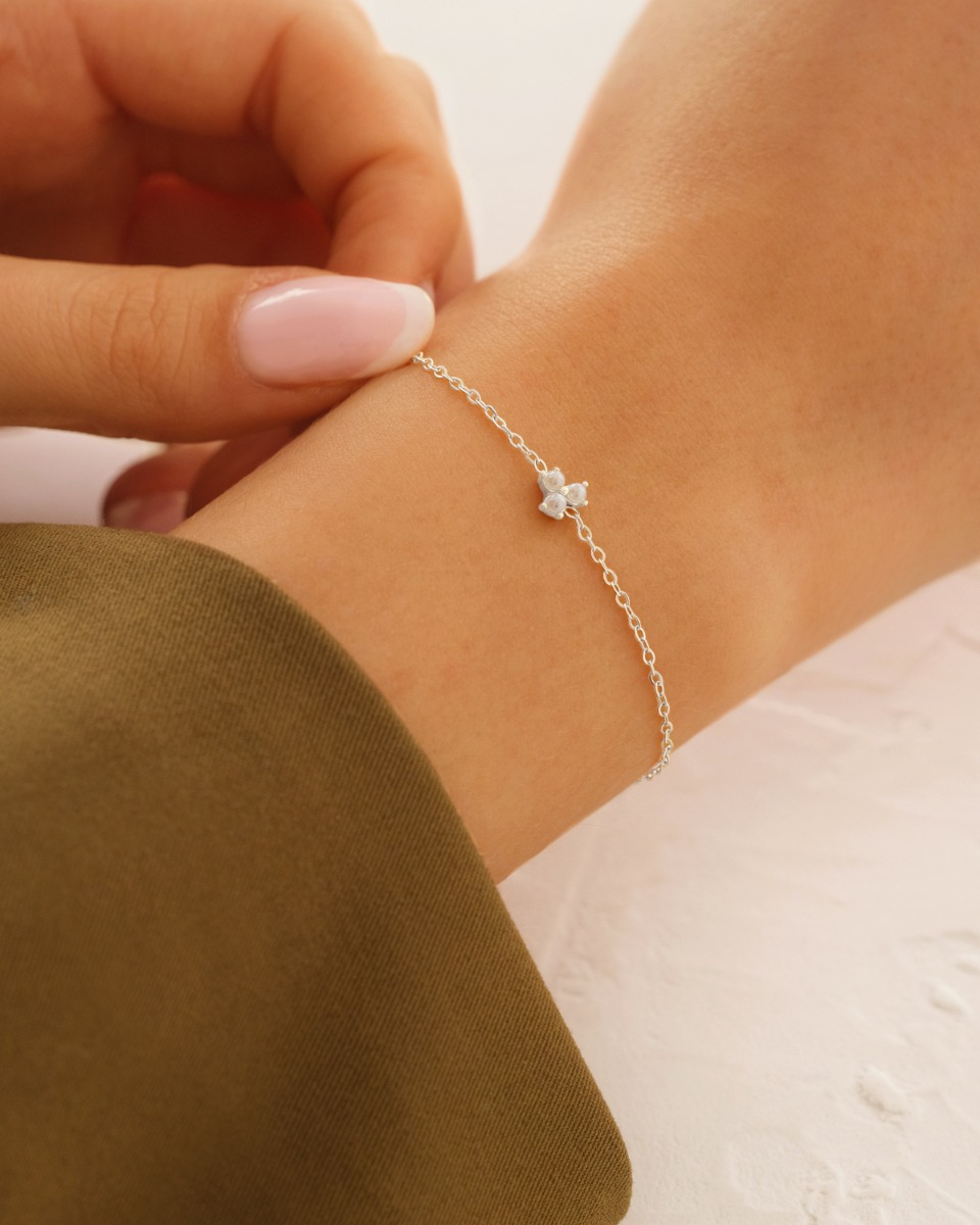 Parel armband zilver
