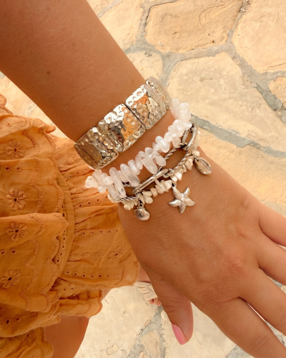 Zilveren armparty bangle