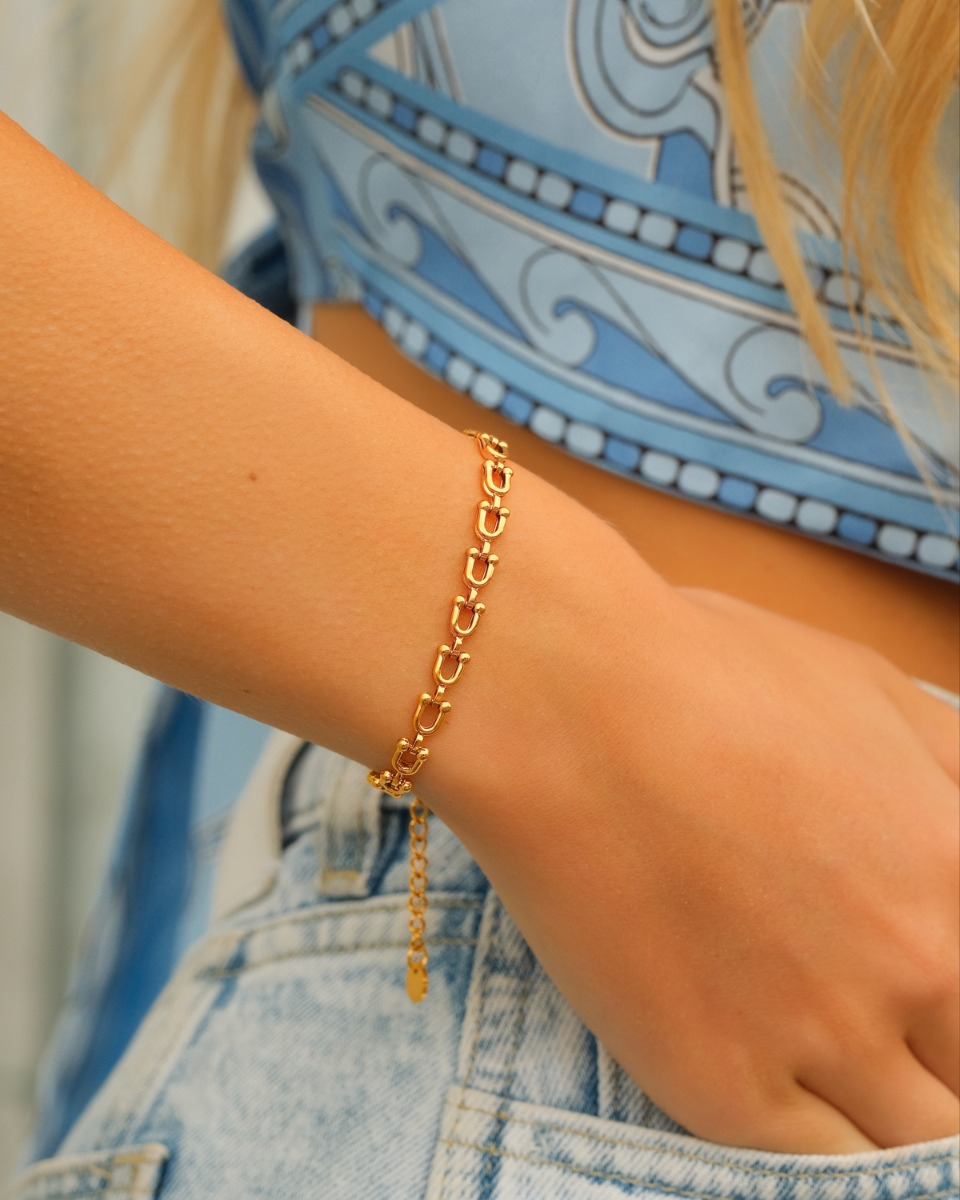 Gouden chain armband