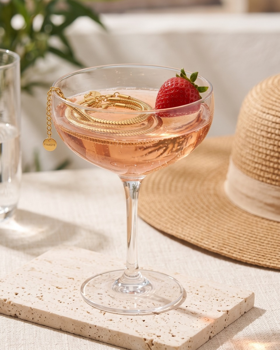 Cocktail glas met schakelarmband
