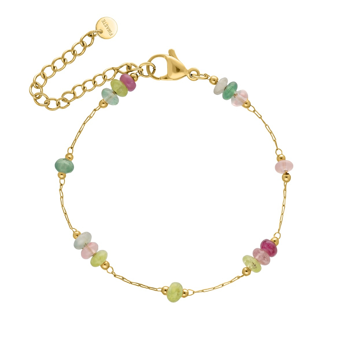 Armband met kraaltjes goudkleurig