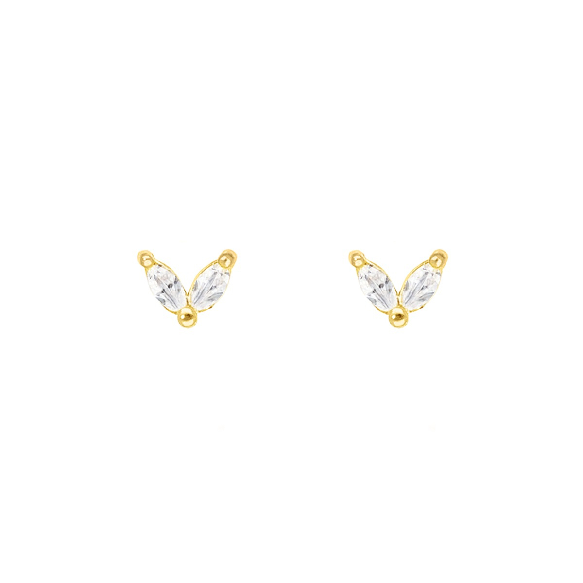 Oorknopjes mini sparkle goud kleurig