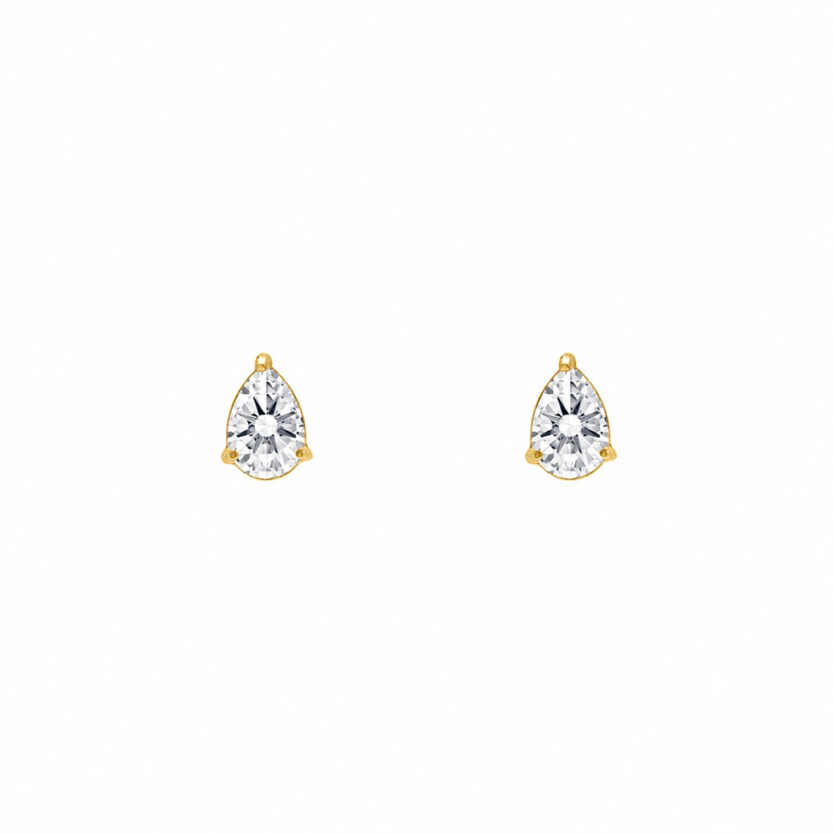 Stud oorbellen sparkle drop goldplated