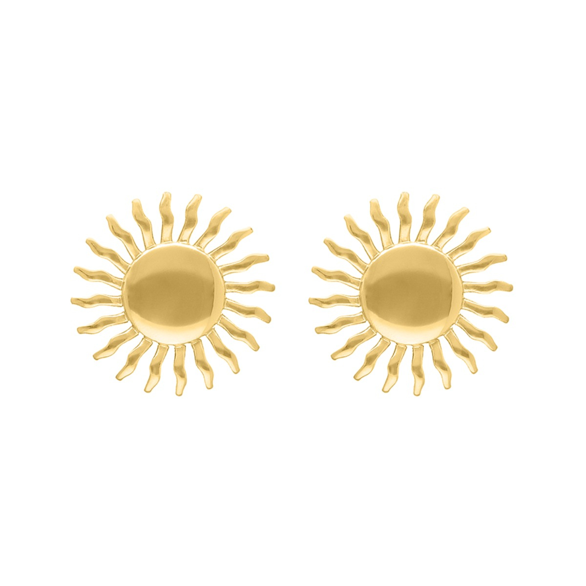 Zon oorbellen statement goudkleurig