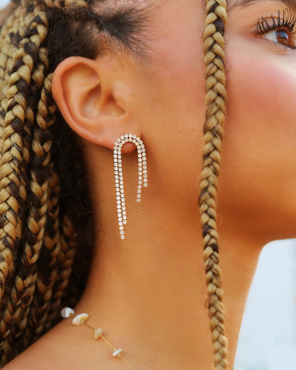 Gouden sparkle oorbellen