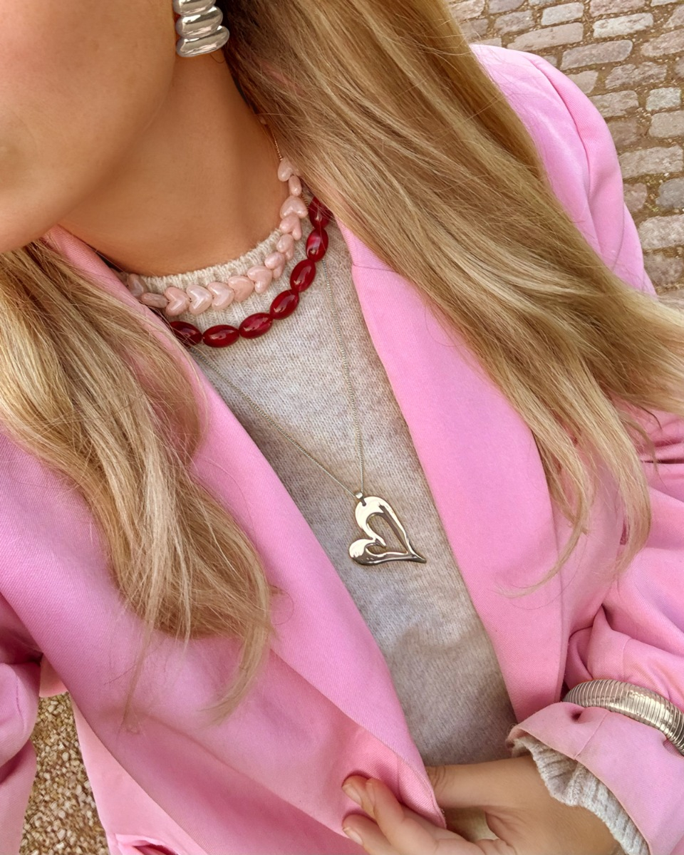 Necklaceparty met zilveren hart