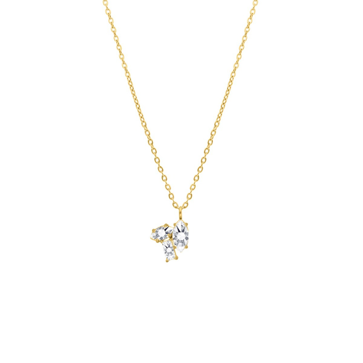 Ketting met steentjes goudkleurig