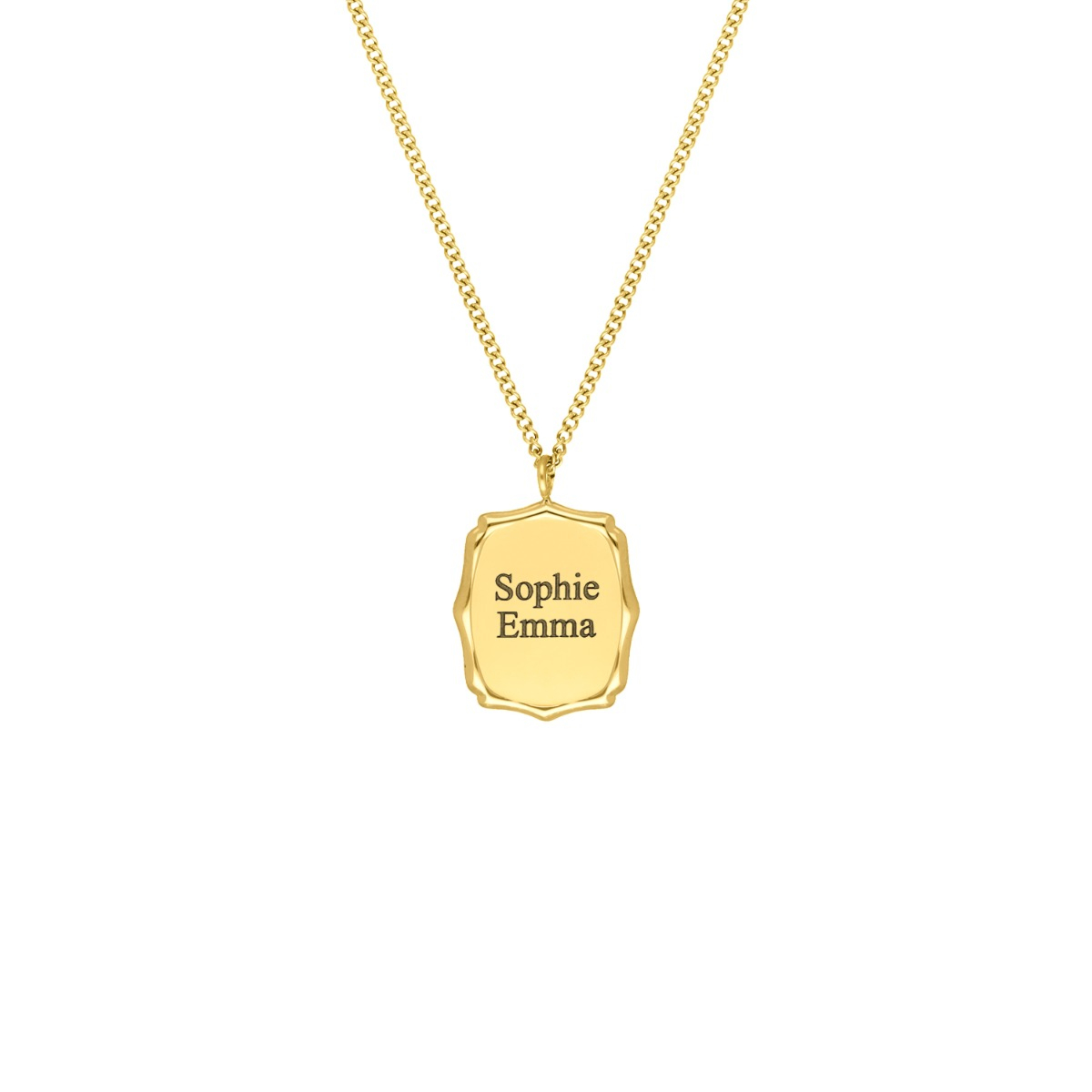 Gouden atelier ketting graveren