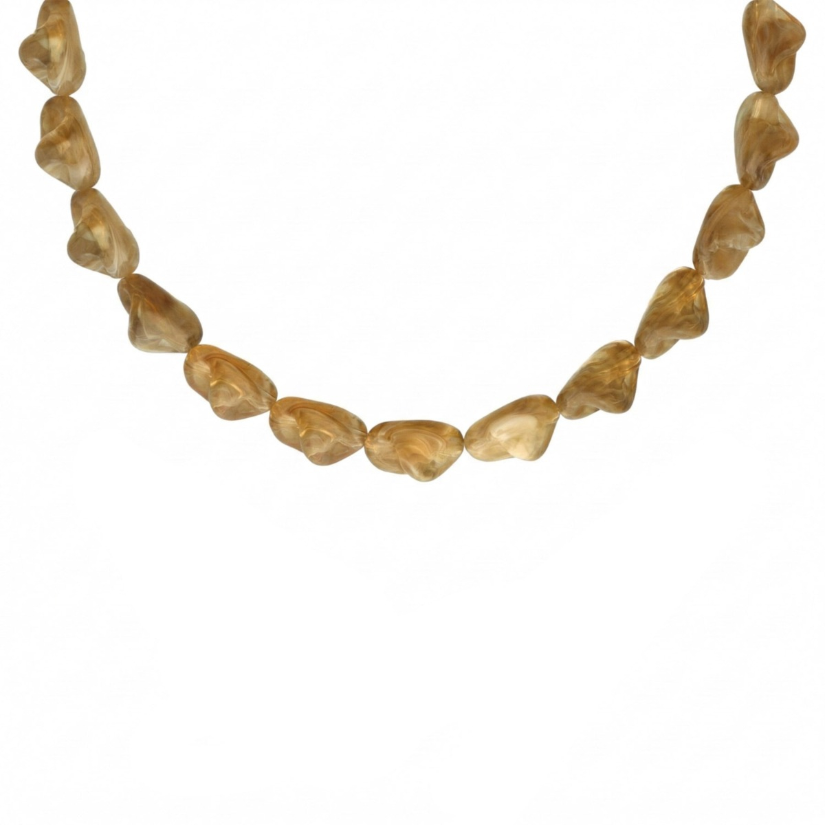 Kralenketting beige organic