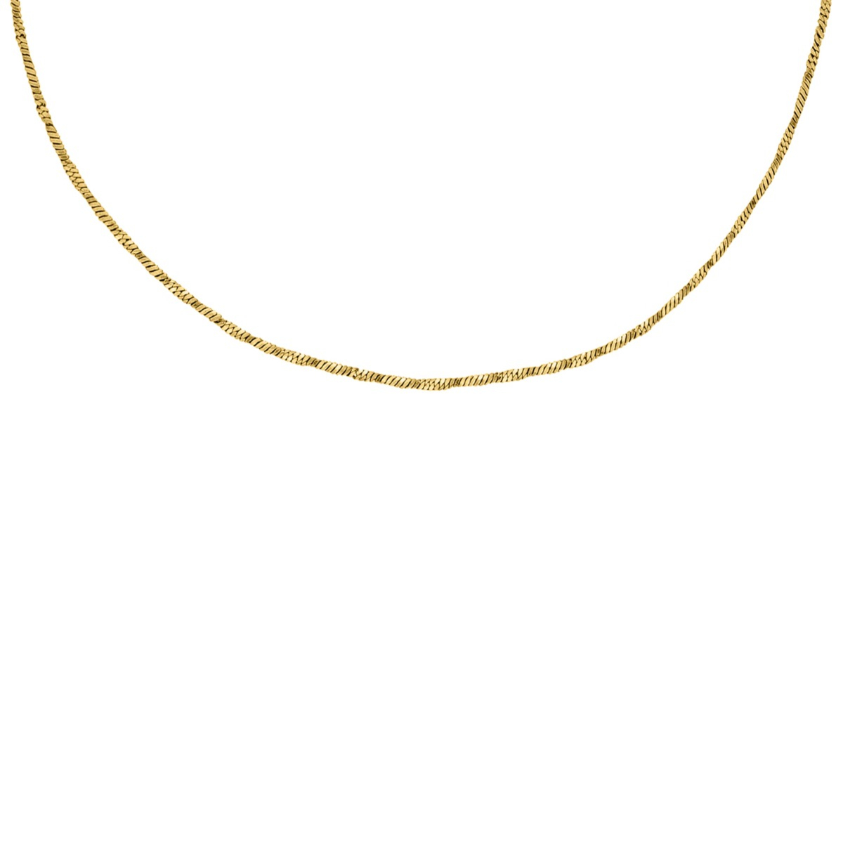 Minimalistische ketting met twist goud