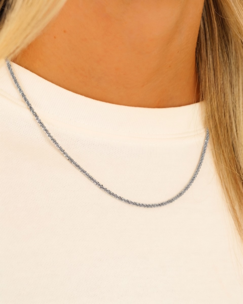 Zilveren gedraaide ketting
