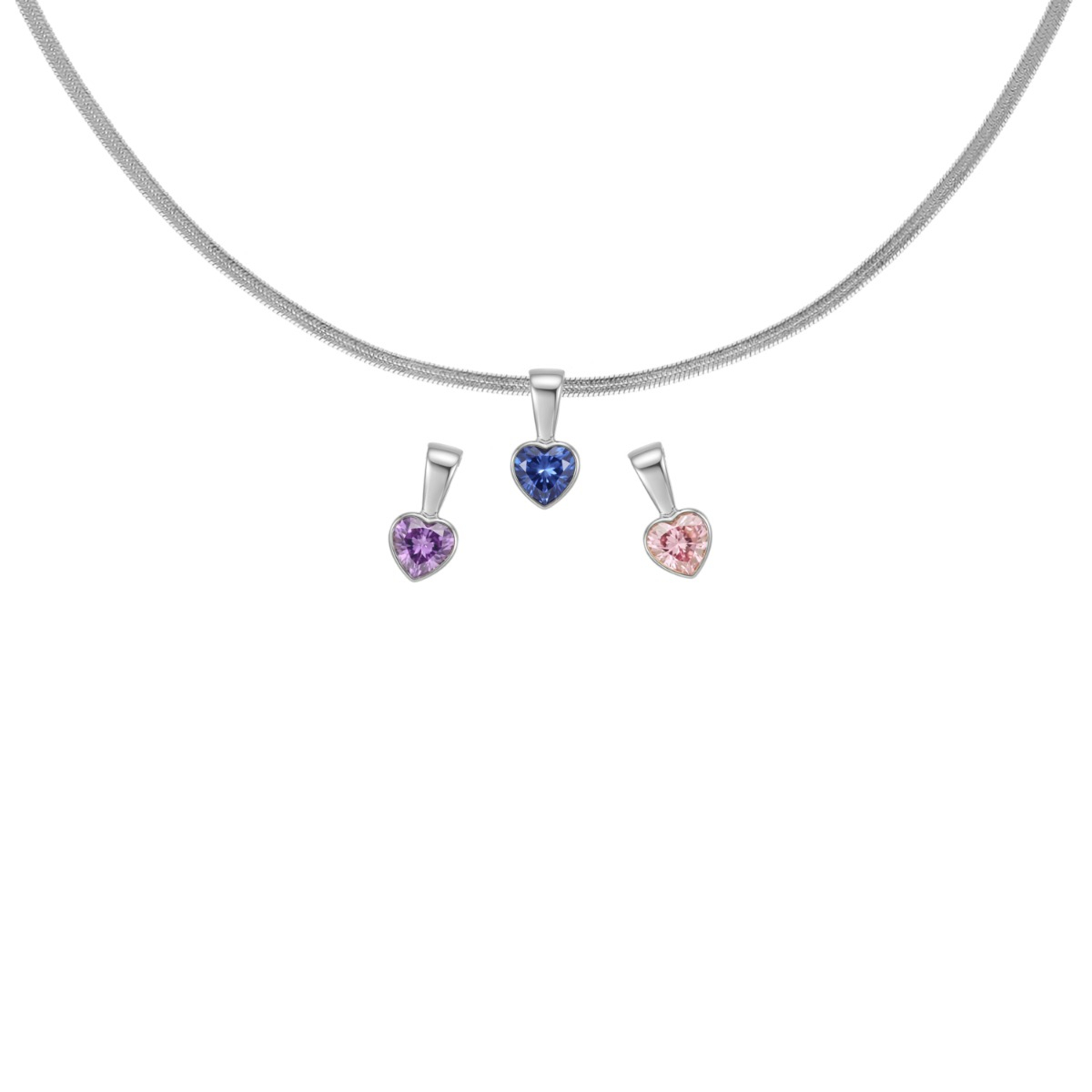 Geboortesteen ketting met hartje