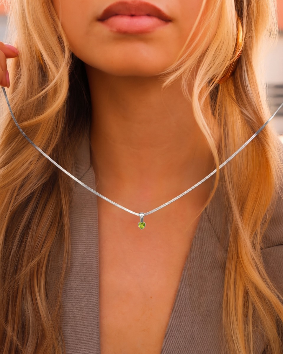 ketting met hartje birthstone