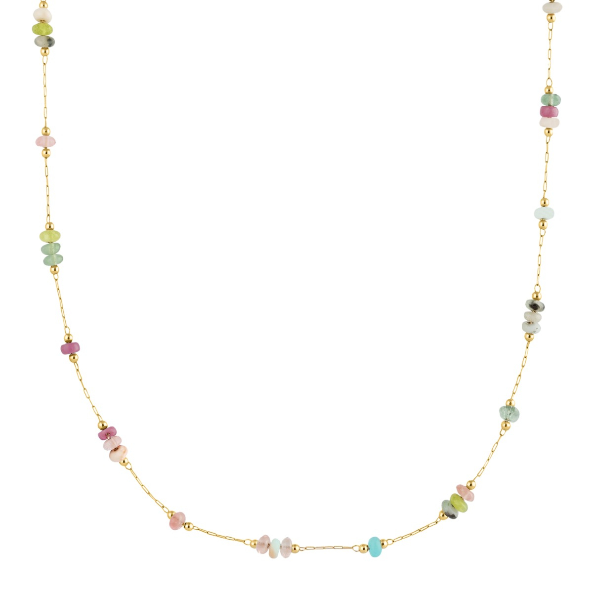 Ketting met kraaltjes goudkleurig