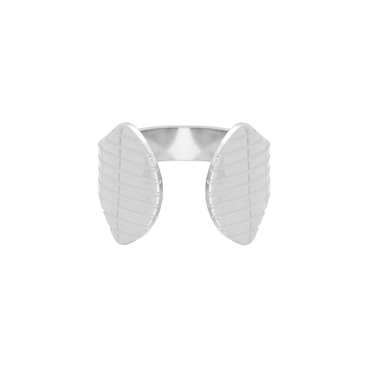 Ring striped zilver