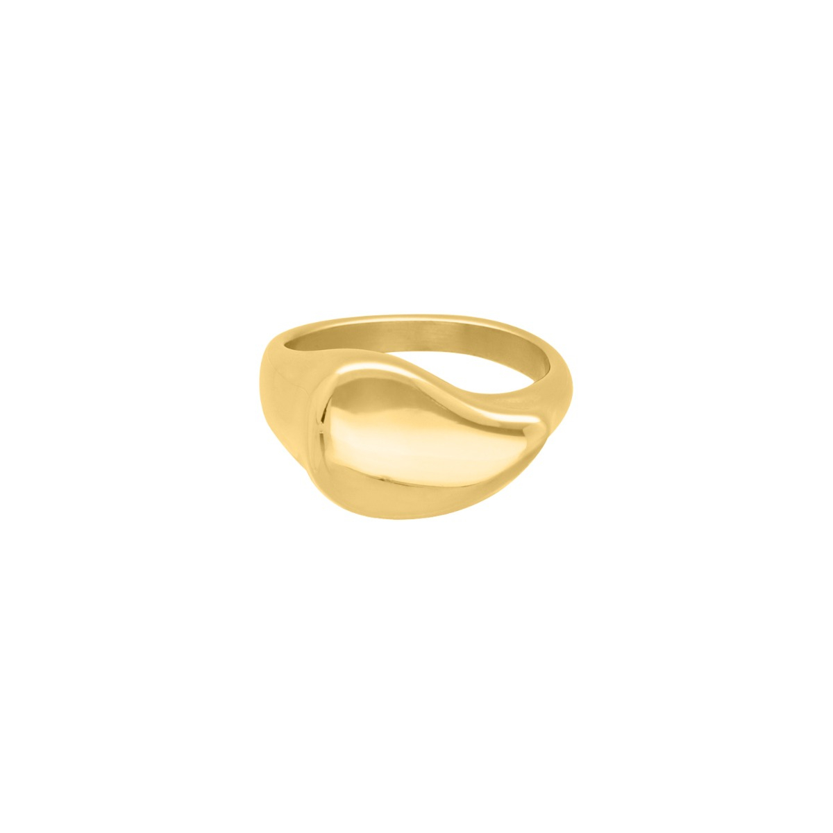 Ring druppel goudkleurig