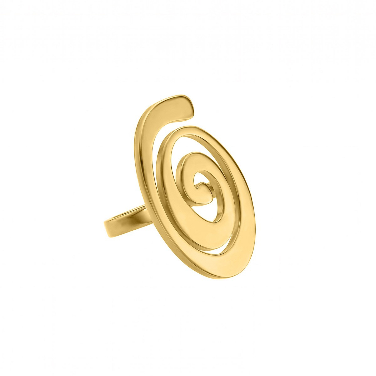 Verstelbare ring swirl goudkleurig