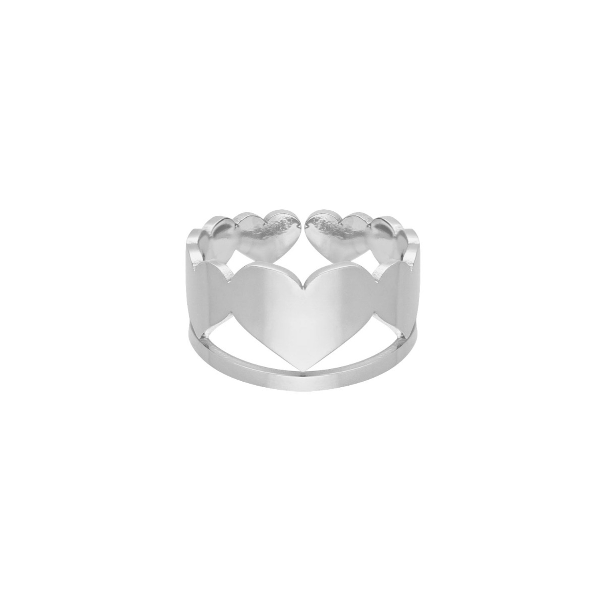 Ringen hartje zilver