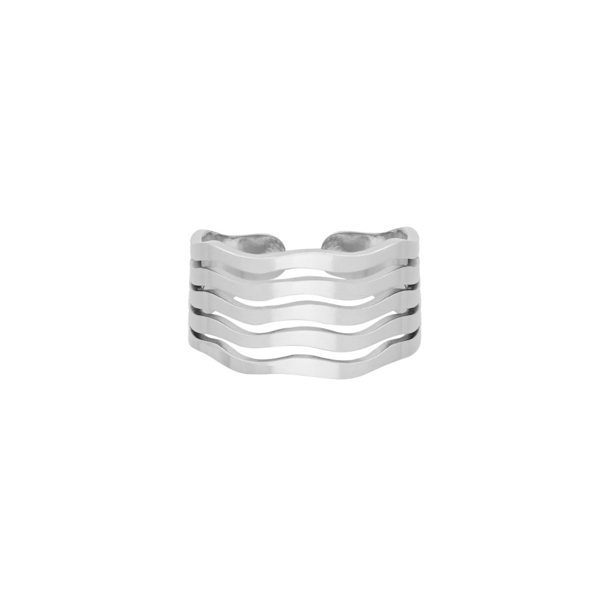 Ring golvend zilver