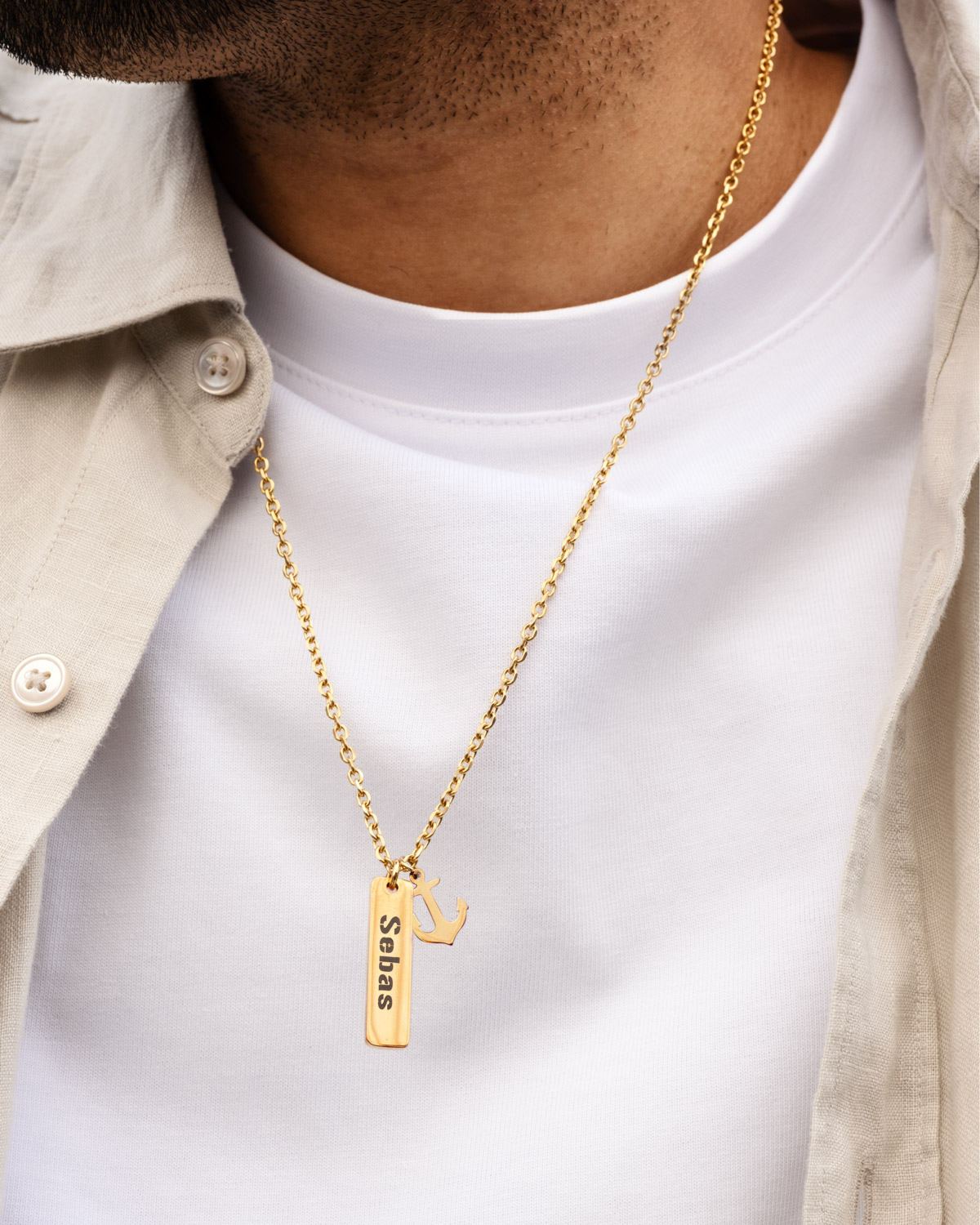 Heren ketting goud